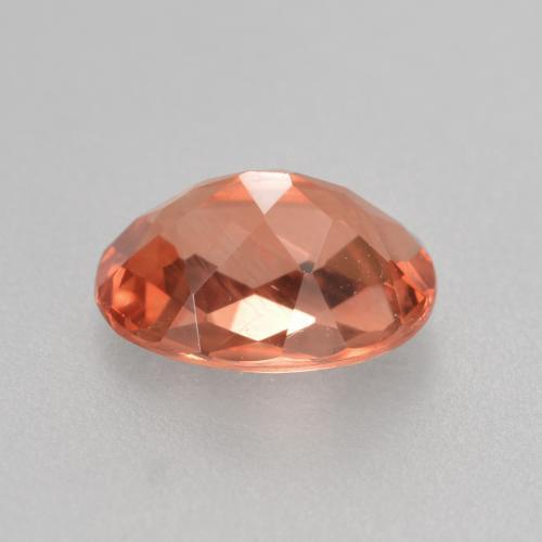 0.72캐럿 천연 오렌지 레드 안데신 라브라도라이트, 타원형 컷, 7×5.1 mm, VVS-VS