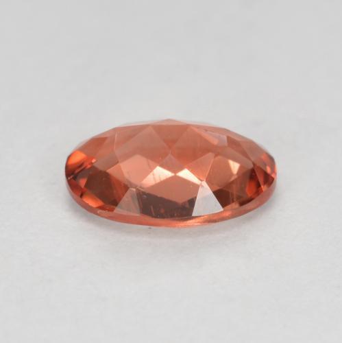 0.65캐럿 천연 오렌지 레드 안데신 라브라도라이트, 타원형 컷, 7.1×5.1 mm, VVS