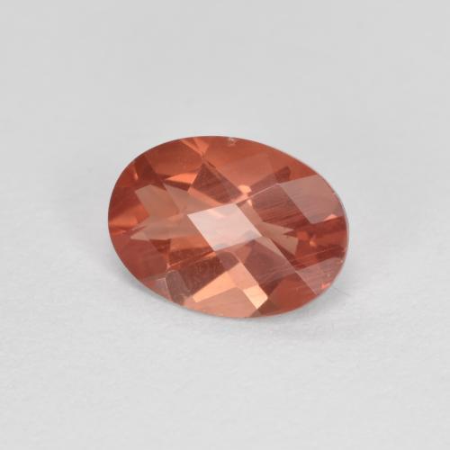 0.73캐럿 천연 미디엄 레드 안데신 라브라도라이트, 타원형 컷, 7.1×5.1 mm, VVS-VS