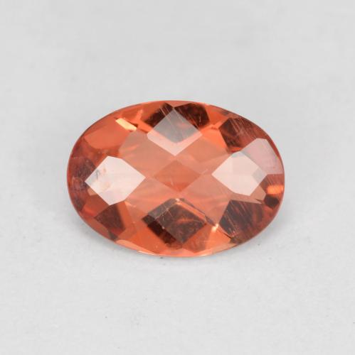 0.62캐럿 천연 미디엄 레드 안데신 라브라도라이트, 타원형 컷, 7.1×5.1 mm, VVS-VS