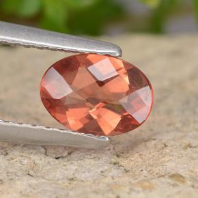 0.60캐럿 천연 미디엄 레드 안데신 라브라도라이트, 타원형 컷, 7×5 mm, VVS-VS