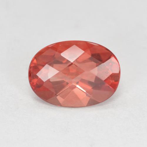 0.75캐럿 천연 미디엄 레드 안데신 라브라도라이트, 타원형 컷, 7.1×5.2 mm, VVS-VS