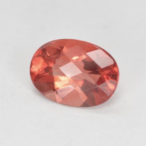 0.75캐럿 천연 미디엄 레드 안데신 라브라도라이트, 타원형 컷, 7.1×5.2 mm, VVS-VS