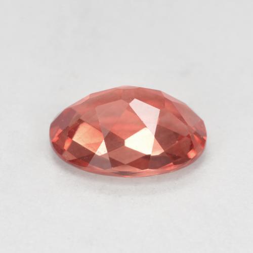 0.75캐럿 천연 미디엄 레드 안데신 라브라도라이트, 타원형 컷, 7.1×5.2 mm, VVS-VS