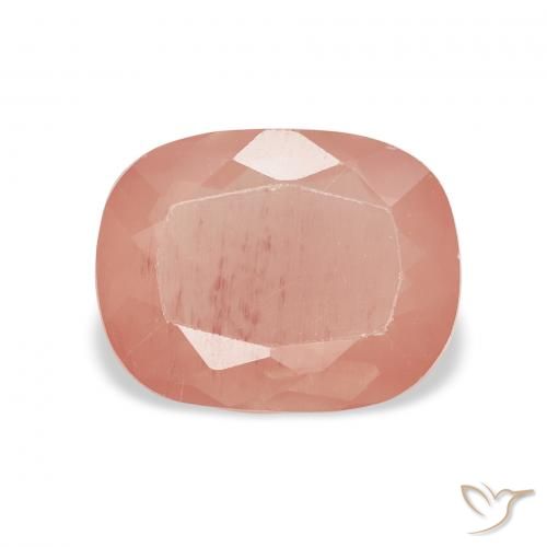 1.99ct 자연스러운 붉은 오렌지 안데신 래브라도라이트, 방석, 투명한