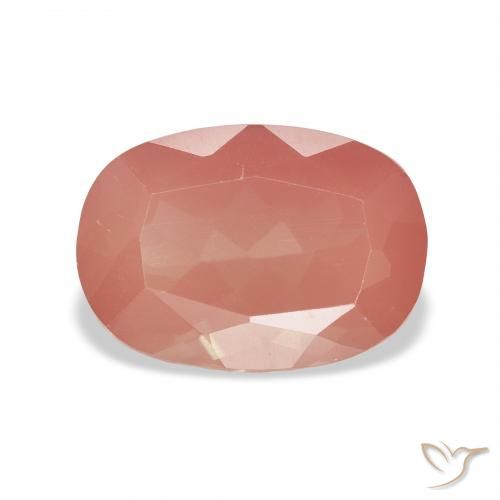 3.44ct 자연스러운 미디엄 레드 안데신 래브라도라이트, 방석, 투명한