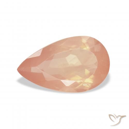 3.18ct 자연스러운 붉은 오렌지 안데신 래브라도라이트, 배 모양, 투명한