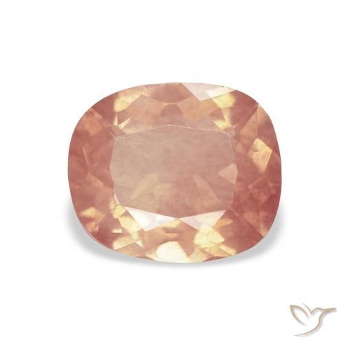 1.95ct 자연스러운 라이트 레드 오렌지 안데신 래브라도라이트, 방석, 투명한