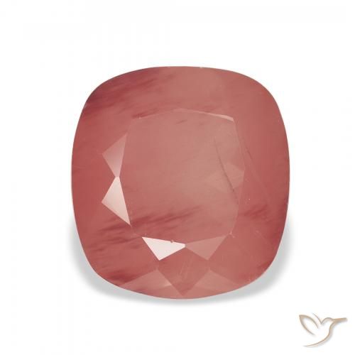 3.59ct 자연스러운 붉은빛이 도는 핑크 톤 안데신 래브라도라이트, 방석, 투명한