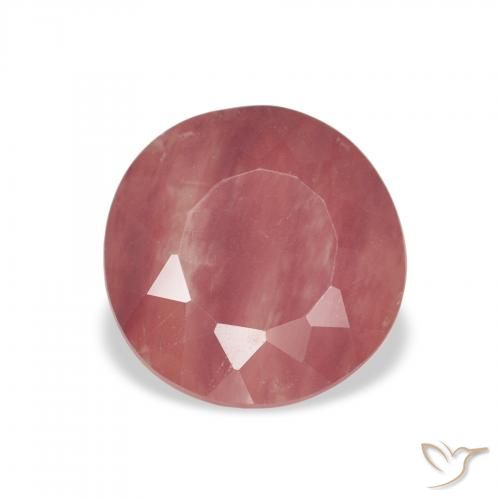 1.63ct 자연스러운 오렌지빛 핑크 안데신 래브라도라이트, 둥근, 투명한
