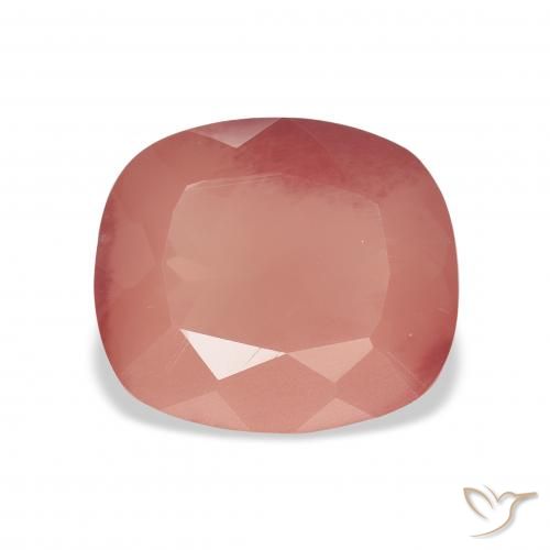 4.54ct 자연스러운 라즈베리 핑크 안데신 래브라도라이트, 방석, 투명한