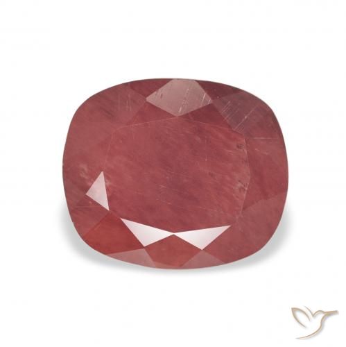 1.65ct 자연스러운 미디엄 레드 안데신 래브라도라이트, 방석, 투명한