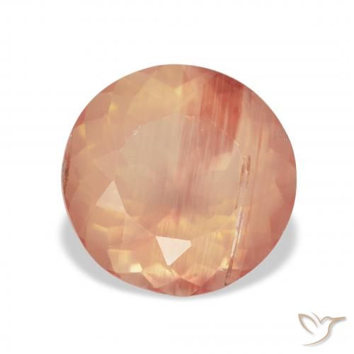 3.65ct 자연스러운 라이트 오렌지 안데신 래브라도라이트, 둥근, 투명한