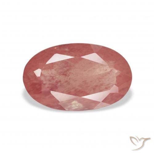 2.65ct 자연스러운 라즈베리 핑크 안데신 래브라도라이트, 타원형, 투명한