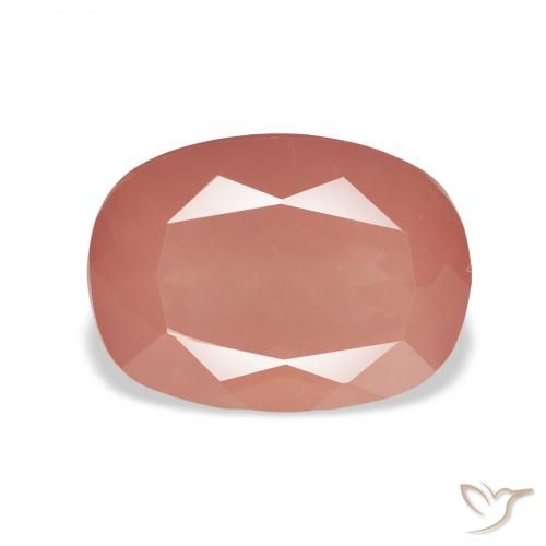 4.12ct 자연스러운 미디엄 핑크 안데신 래브라도라이트, 방석, 투명한