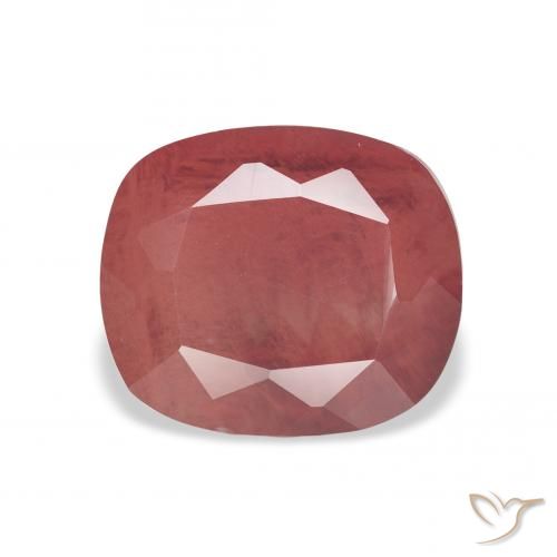 3.40ct 자연스러운 미디엄 레드 안데신 래브라도라이트, 방석, 투명한