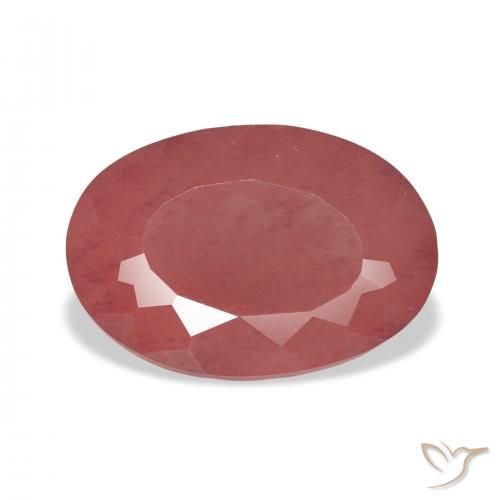 4.60ct 자연스러운 미디엄 레드 안데신 래브라도라이트, 타원형, 투명한