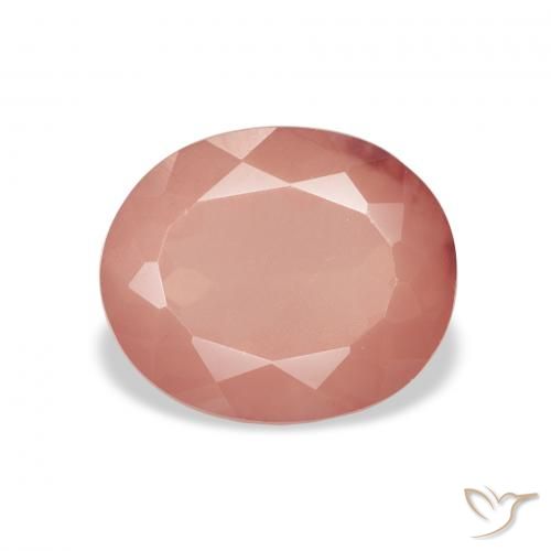 2.31ct 자연스러운 옅은 붉은 오렌지 안데신 래브라도라이트, 타원형, 투명한