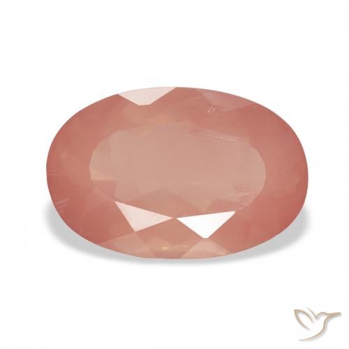 3.27ct 자연스러운 옅은 붉은 오렌지 안데신 래브라도라이트, 타원형, 투명한