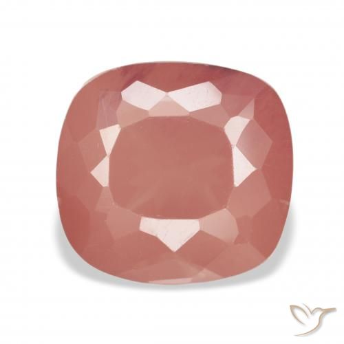 4.52ct 자연스러운 옅은 붉은 오렌지 안데신 래브라도라이트, 방석, 투명한