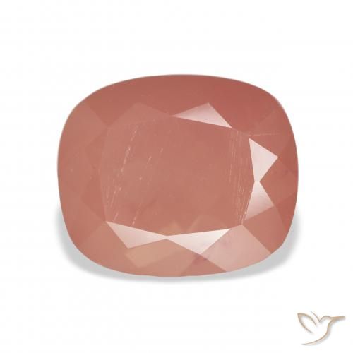 6.63ct 자연스러운 오렌지빛 핑크 안데신 래브라도라이트, 방석, 투명한