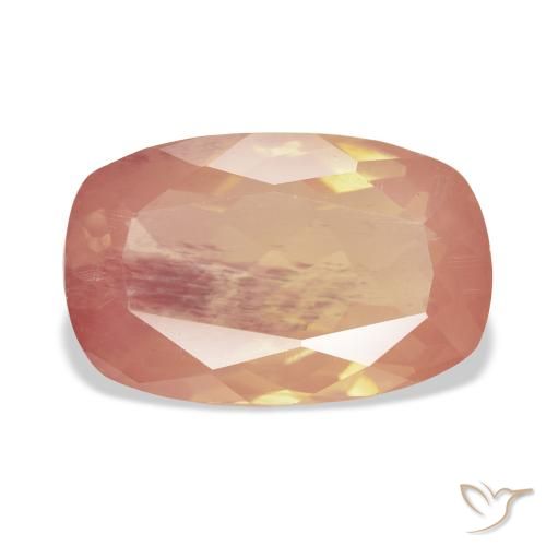 9.10ct 자연스러운 붉은 오렌지 안데신 래브라도라이트, 방석, 투명한