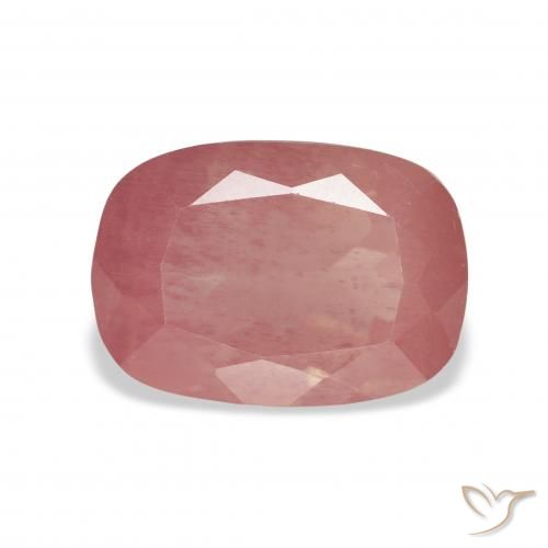 3.53ct 자연스러운 붉은빛이 도는 핑크 안데신 래브라도라이트, 방석, 투명한
