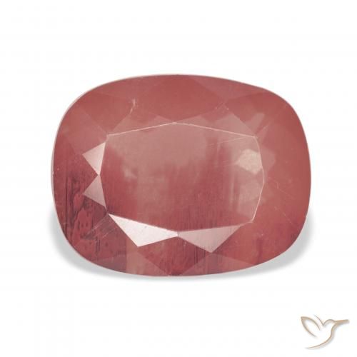 6.19ct 자연스러운 옅은 붉은 오렌지 안데신 래브라도라이트, 방석, 투명한
