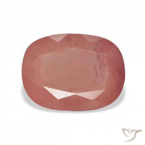 4.22ct 자연스러운 옅은 붉은 오렌지 안데신 래브라도라이트, 방석, 투명한