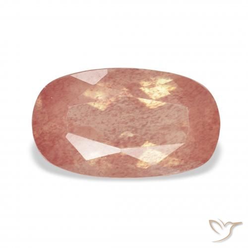 3.02ct 자연스러운 붉은 오렌지 안데신 래브라도라이트, 방석, 투명한