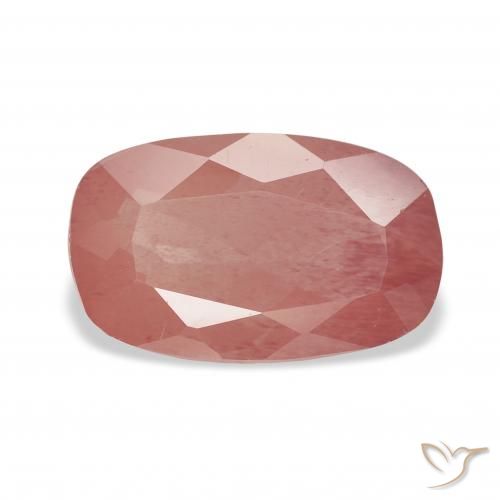 2.96ct 자연스러운 미디엄 레드 안데신 래브라도라이트, 방석, 투명한