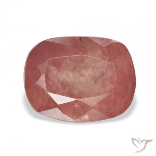 3.23ct 자연스러운 미디엄 레드 안데신 래브라도라이트, 방석, 투명한