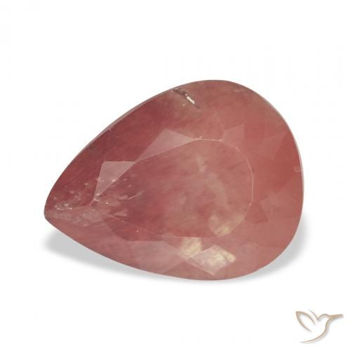 2.80ct 자연스러운 미디엄 레드 안데신 래브라도라이트, 배 모양, 투명한