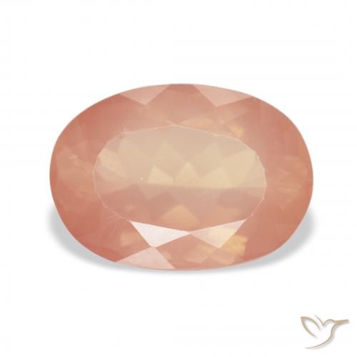3.35ct 자연스러운 라이트 레드 오렌지 안데신 래브라도라이트, 타원형, 투명한