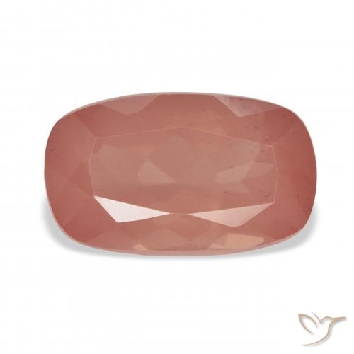 6.01ct 자연스러운 옅은 붉은 오렌지 안데신 래브라도라이트, 방석, 투명한