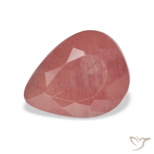 2.29ct 자연스러운 라즈베리 핑크 안데신 래브라도라이트, 배 모양, 투명한