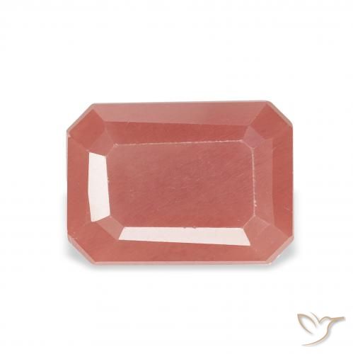 1.83ct 자연스러운 미디엄 레드 안데신 래브라도라이트, 에메랄드 컷, 투명한