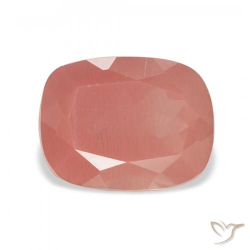 3.47ct 자연스러운 옅은 붉은 오렌지 안데신 래브라도라이트, 방석, 투명한