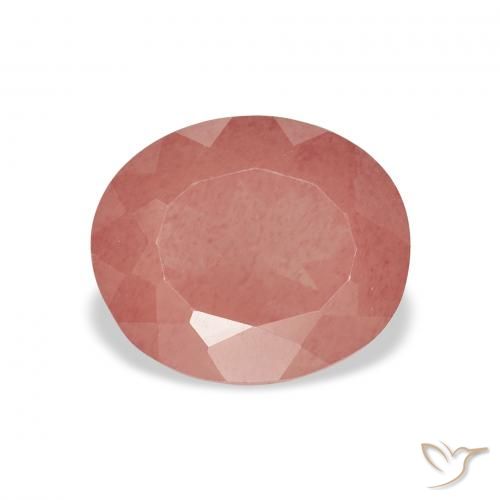 2.25ct 자연스러운 옅은 붉은 오렌지 안데신 래브라도라이트, 타원형, 투명한