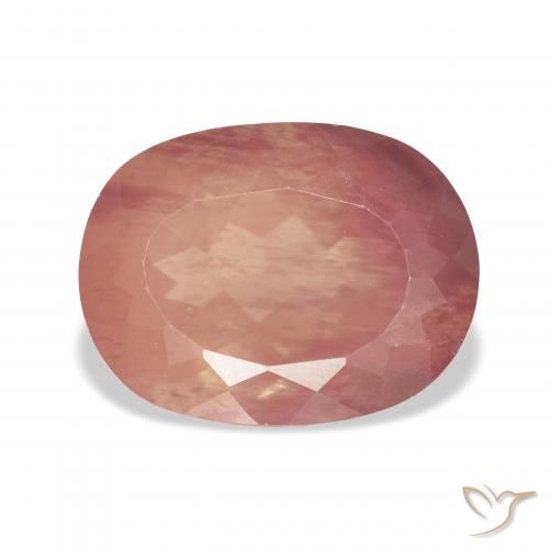 5.76ct 미디엄 레드 안데신 래브라도라이트, 방석, 투명한