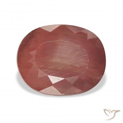 5.09ct 오렌지 레드 안데신 래브라도라이트, 타원형, 투명한