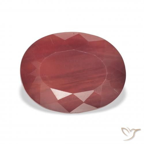 4.31ct 딥 레드 안데신 래브라도라이트, 타원형, 투명한