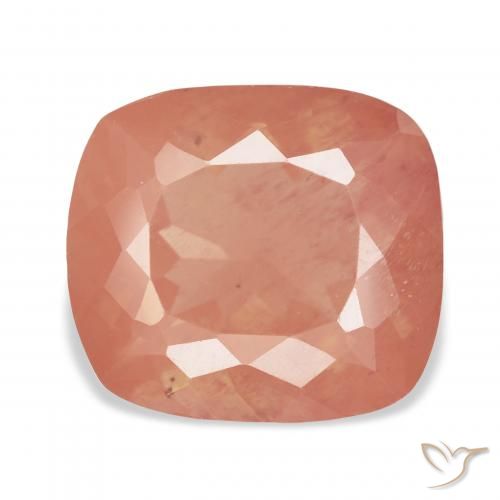 7.54ct 붉은 오렌지 안데신 래브라도라이트, 방석, 투명한