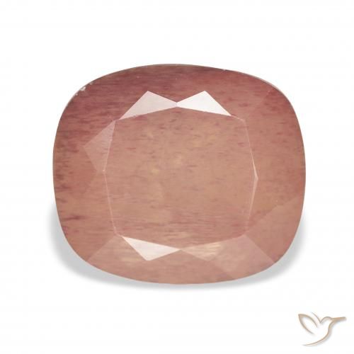 5.25ct 오렌지빛 핑크 안데신 래브라도라이트, 방석, 투명한
