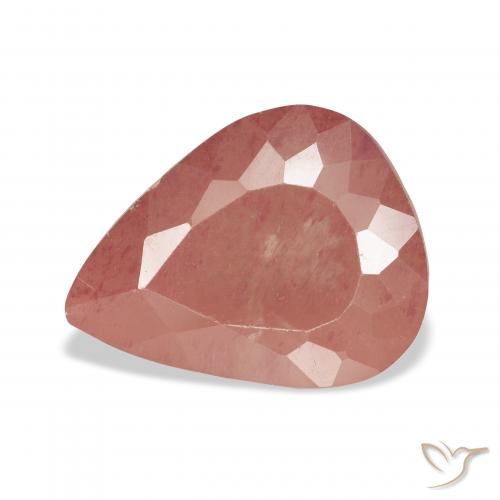 5.01ct 오렌지빛 핑크 안데신 래브라도라이트, 배 모양, 투명한