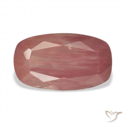 6.47ct 블러셔 레드 안데신 래브라도라이트, 방석, 투명한