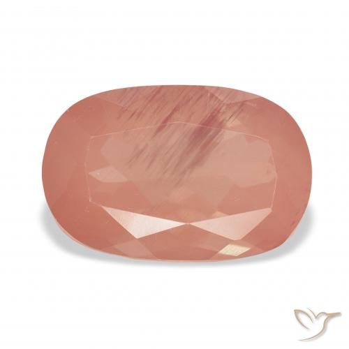 4.36ct 붉은 오렌지 안데신 래브라도라이트, 방석, 투명한