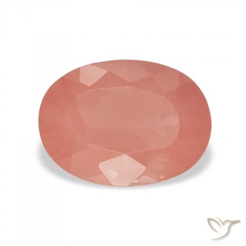 1.90ct Pale Red Orange 안데신 래브라도라이트, 타원형, 투명한