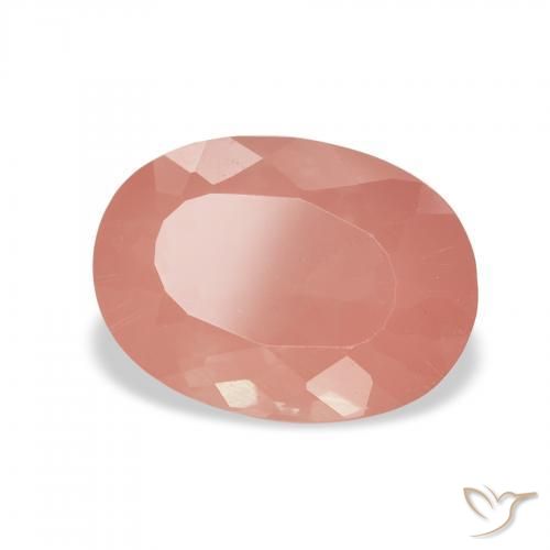 1.90캐럿 천연 Pale Red Orange 안데신 래브라도라이트, 타원형, 투명한