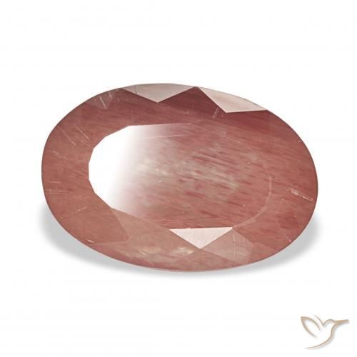 3.80캐럿 천연 미디엄 레드 안데신 래브라도라이트, 타원형, 투명한